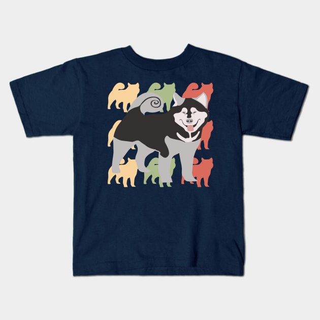 Huskey Dog Lover Kids T-Shirt by RiyanRizqi